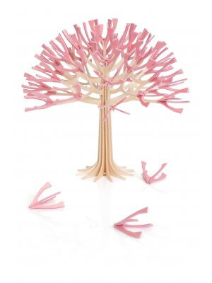 Lovi Cherry Tree 22 cm natural wood / cherry pink
