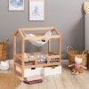 MUSTERKIND® wooden bed / play house "Barlia" for dolls », white/wood nature
