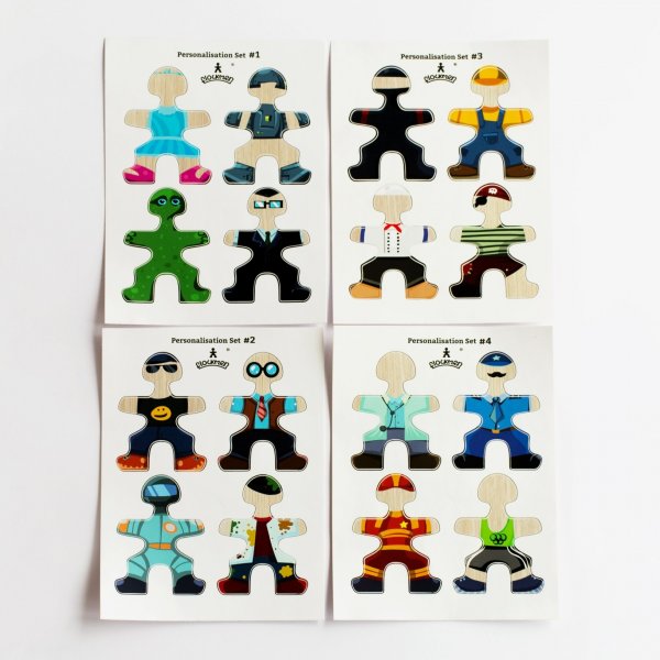 Flockmen_wooden_toy_sticker_set_ninja_policemen_knight