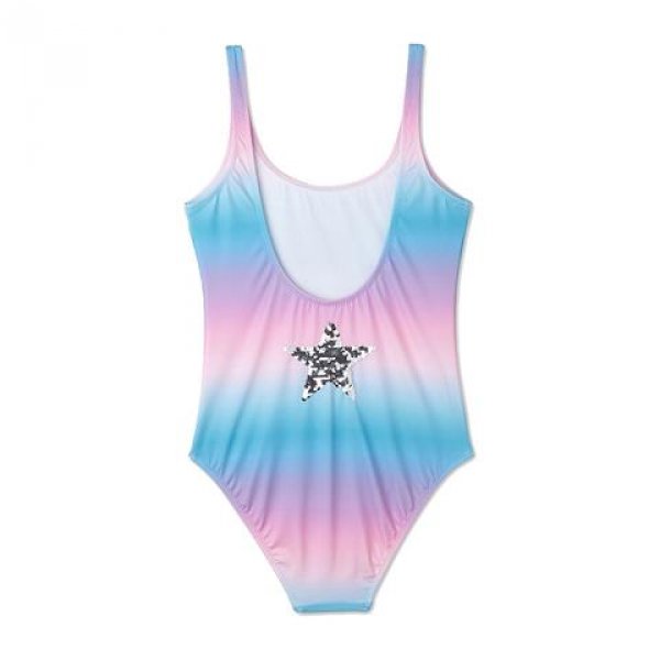 Girl swimsuit pastel rainbow stella cove