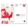 Lovi-Holz-hahn-dekoration-postkarte