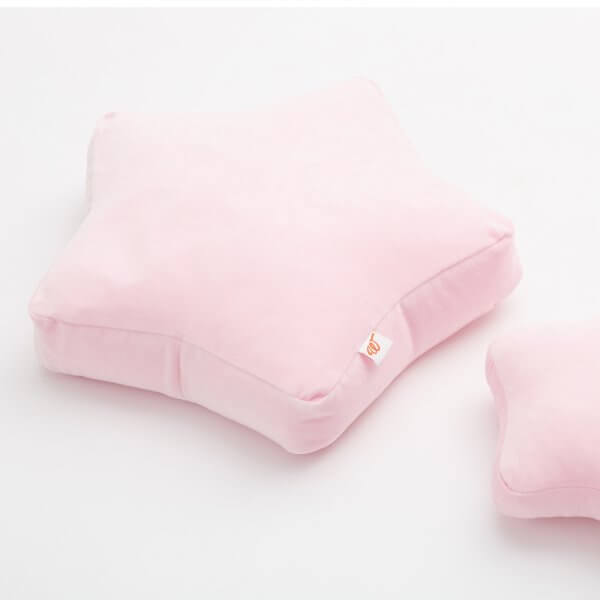 Wigiwama Velvet Star Pouf Floor Cushion Pink Comfortable Kids